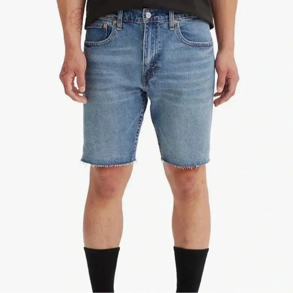 Levi’s 511 cut off Jean shorts Raw hem Big & Tall Medium wash Men’s size 46 NWT - Picture 1 of 14